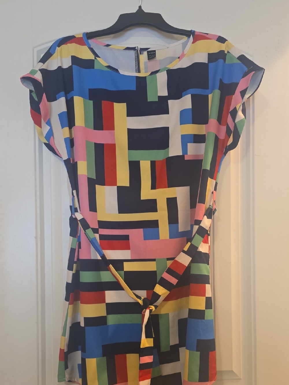 SHEIN Multicolor Pastel Colorblock Dress